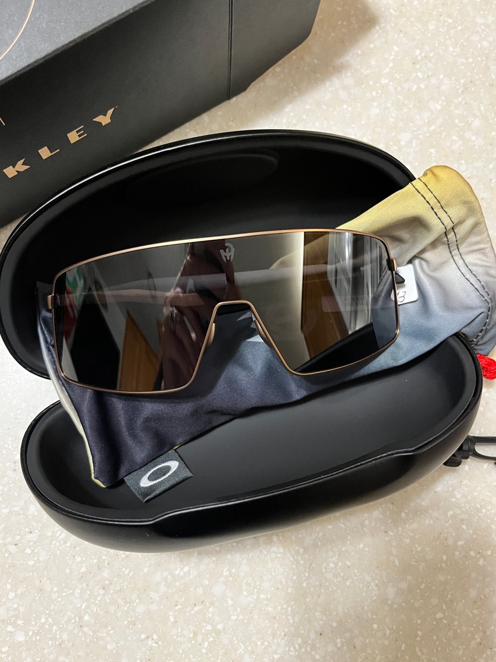Labelled Oakley eyewear box